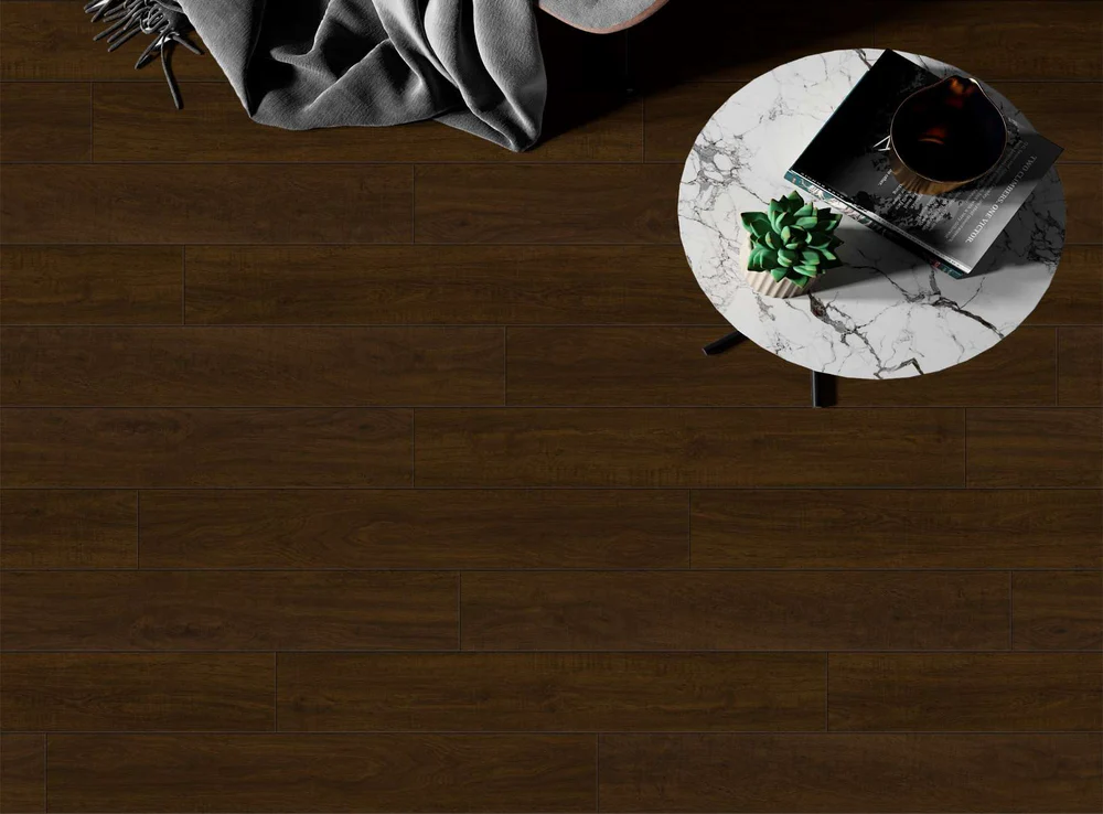 Heemo Cherry Oak luxury vinyl plank color detail