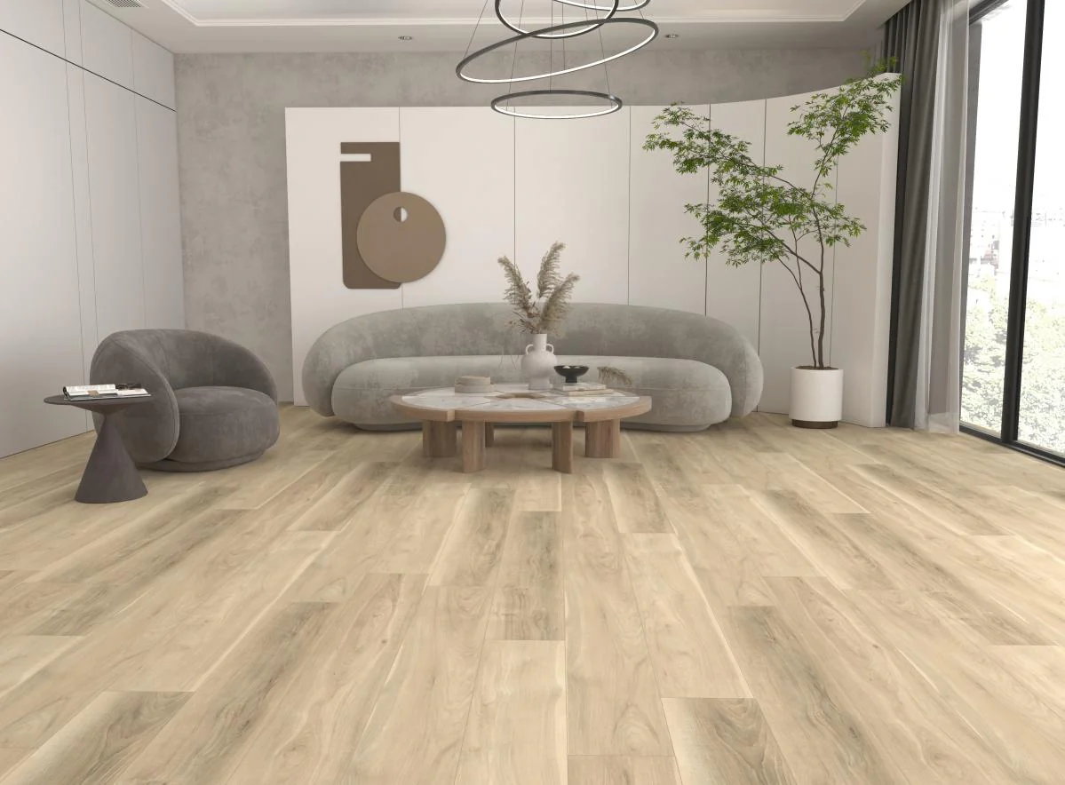 Noor Ultra Hickory luxury vinyl plank color detail