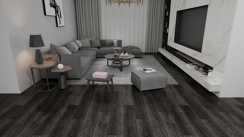 Ultra Adisa Charcoal Oak luxury vinyl plank color detail