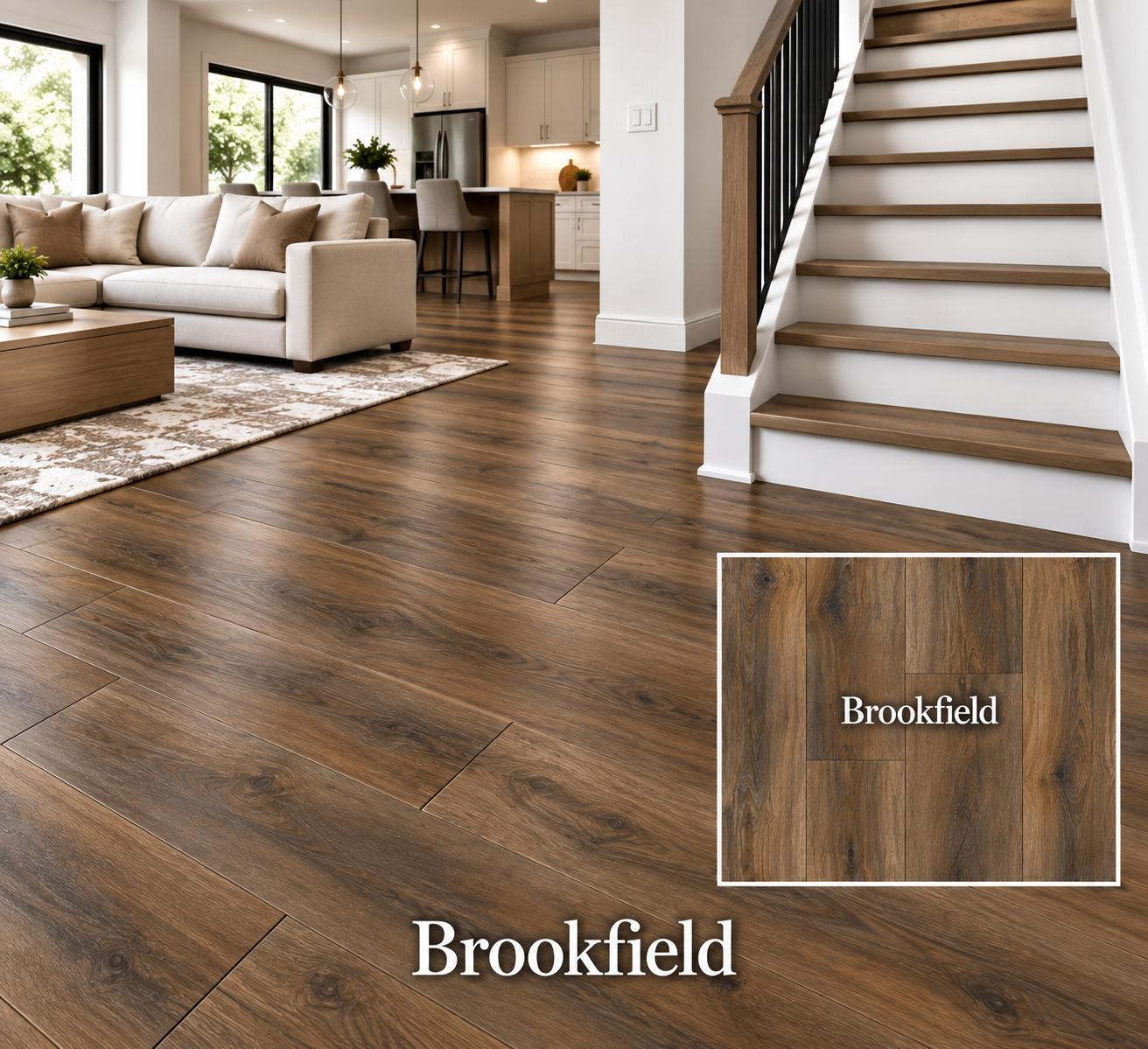 Brookfield luxury vinyl plank color detail