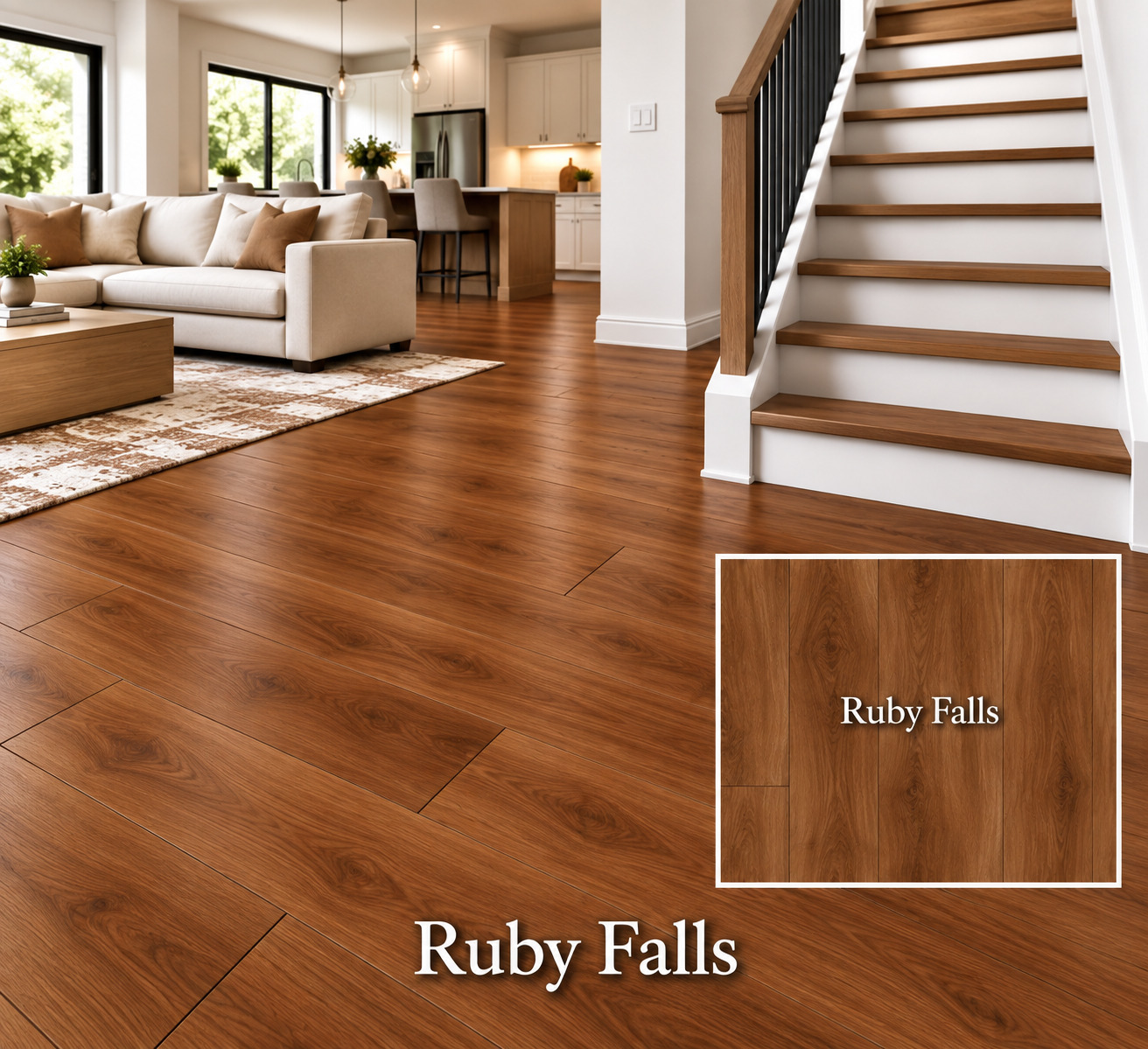 Ruby Falls luxury vinyl plank color detail