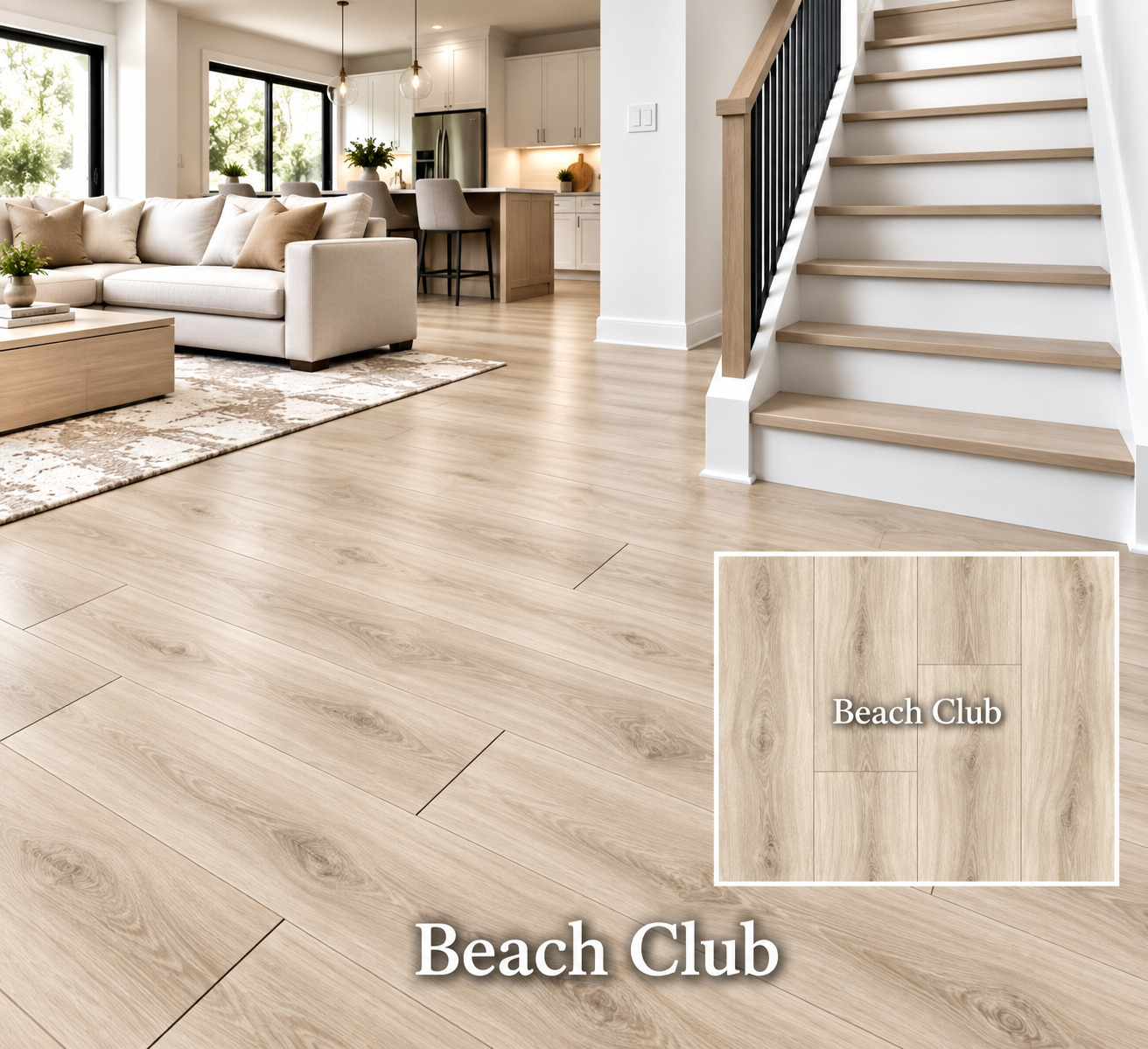 Ozz Beach Club luxury vinyl plank color detail