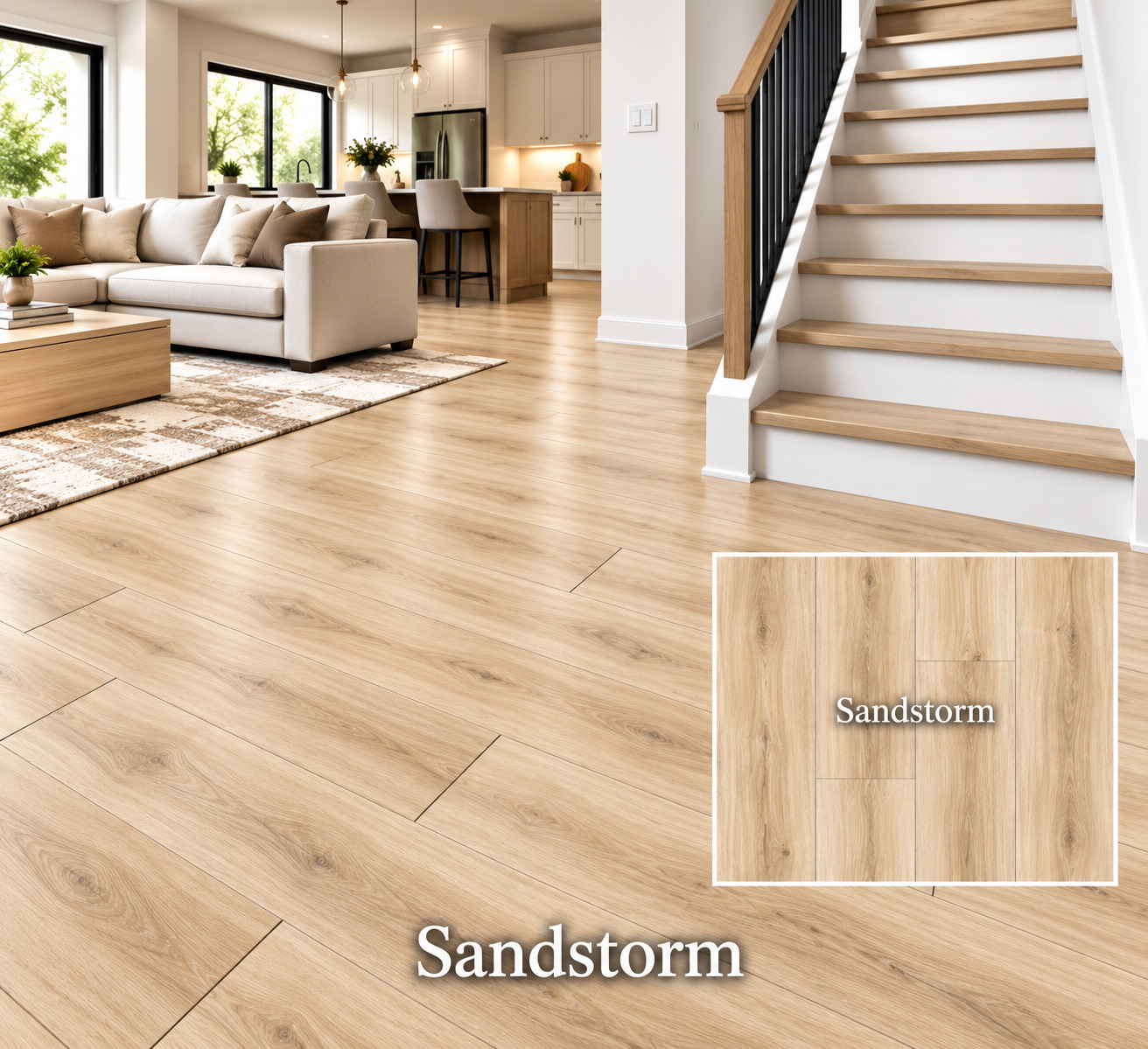 Ultra Adisa Sandstorm luxury vinyl plank color detail